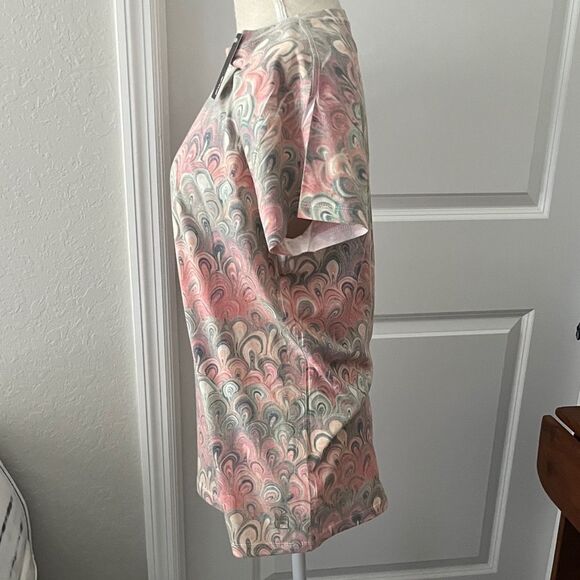 Fila Women's Short Sleeve Tee with Marbleized Pastel Pattern SZ L RARE - Picture 6 of 9
